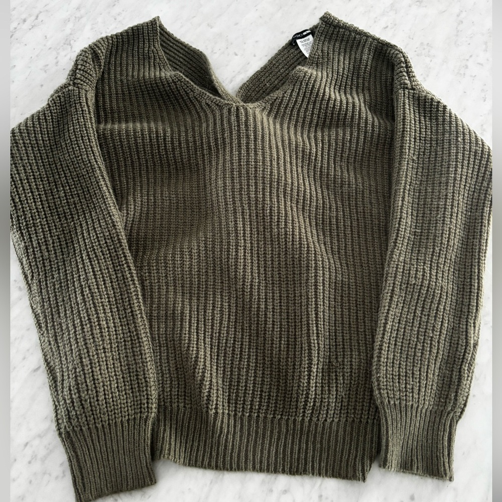 3 for $20! Fashionova green knot sweater